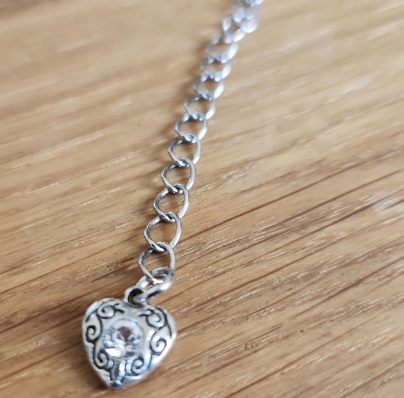 Blue Crystals & Silver Chain Bracelet, Hand Crafted - Picture 10 of 12